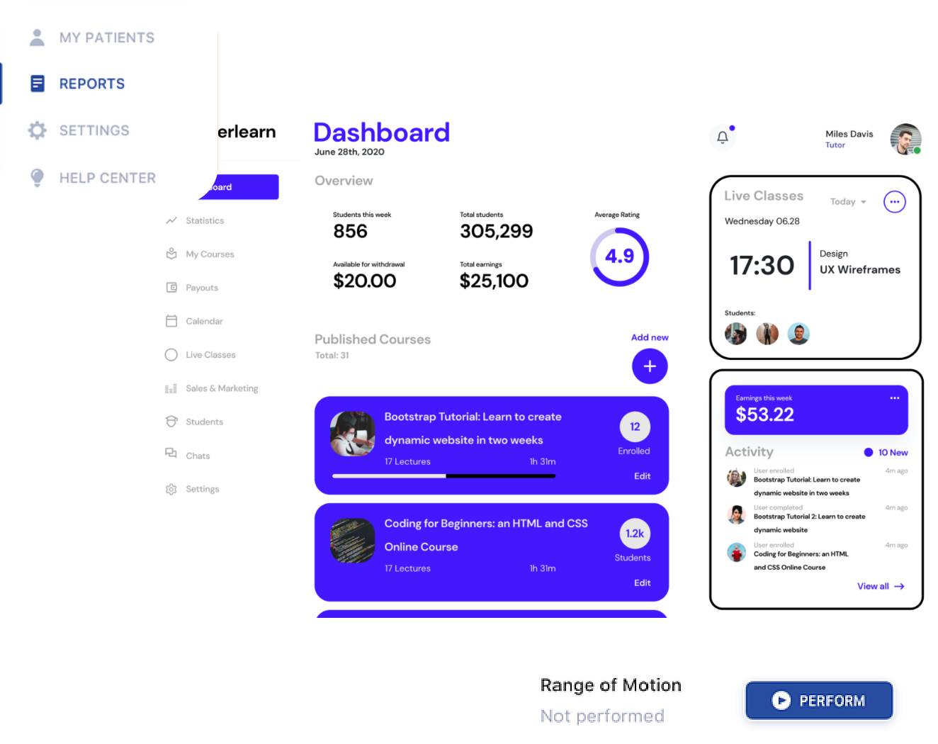 TUTOR DASHBOARD